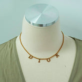 Christian Dior Multicolour Rhinestone Logo Necklace Costume Jewellery